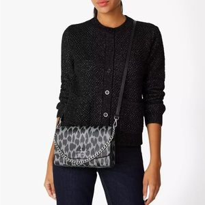 🎁”Kate Spade 2pc set” Perry Leather Crossbody Set in spotted animal print